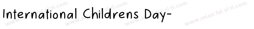 International Childrens Day字体转换